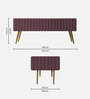 Lupita Velvet Bench In Pink Colour
