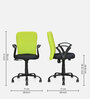 Lusaka Mid Back Fabric Executive Chair in Green & Black Colour