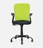 Lusaka Mid Back Fabric Executive Chair in Green & Black Colour