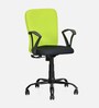 Lusaka Mid Back Fabric Executive Chair in Green & Black Colour