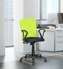 Lusaka Mid Back Fabric Executive Chair in Green & Black Colour