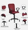 Lusaka Mid Back Fabric Executive Chair in Maroon Colour