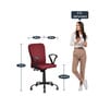 Lusaka Mid Back Fabric Executive Chair in Maroon Colour