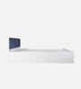 Lush Deluxe Queen Size Upholstered Bed In Light Navy Blue & White Colour With Box Storage
