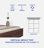 Lush Deluxe Queen Size Upholstered Bed In Pastel Grey Colour & Walnut Finish With Box Storage Lush Deluxe Queen Size Upholstered Bed In Pastel Grey Colour & Walnut Finish With Box Storage