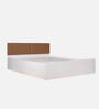 Lush Deluxe Queen Size Upholstered Bed In Potters Clay & White Colour With Box Storage