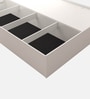Lush Deluxe Queen Size Upholstered Bed In Sea Mist & White Colour With Box Storage Lush Deluxe Queen Size Upholstered Bed In Sea Mist & White Colour With Box Storage