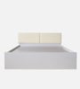 Lush Deluxe Queen Size Upholstered Bed In Sea Mist & White Colour With Box Storage Lush Deluxe Queen Size Upholstered Bed In Sea Mist & White Colour With Box Storage