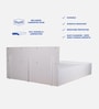 Lush Deluxe Queen Size Upholstered Bed In Sea Mist & White Colour With Box Storage Lush Deluxe Queen Size Upholstered Bed In Sea Mist & White Colour With Box Storage