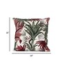 Lush Tropical Red & Green Accent Cushion Cover (Pack Of 1)