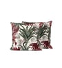 Lush Tropical Red & Green Accent Cushion Cover (Set of 2)