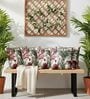 Lush Tropical Red & Green Accent Cushion Cover (Set of 5)