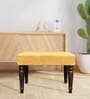 Parlemo Solid Wood Foot Stool in Mustard Yellow Colour