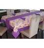 Purple Cotton  Floral 12 Seater Table Linen Set