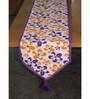 Purple Cotton  Floral 12 Seater Table Linen Set