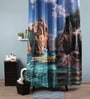 Multicolour Mountain Print Polyester Shower Curtain  (Length: 82, Width: 72 inches)