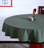 Lushomes Plain Vineyard Green Round Table Cloth