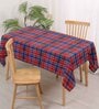 Red (40 x 40 Inches) Cotton 4 Seater Table Cloth