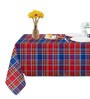 Red (40 x 40 Inches) Cotton 4 Seater Table Cloth