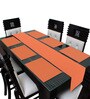 Orange (13 x 71 Inches) Cotton (Set of 7) Table Linen Set