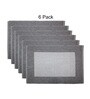 Lushomes Table Mat, dining table mat, kitchen mat, table mats set of 6, dining table accessories for home, Grey placemats, Ribbed Food Mat, mats for kitchen (13x19 Inch, 33x48 Cms, Pack of 6)