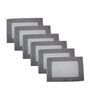 Lushomes Table Mat, dining table mat, kitchen mat, table mats set of 6, dining table accessories for home, Grey placemats, Ribbed Food Mat, mats for kitchen (13x19 Inch, 33x48 Cms, Pack of 6)