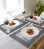 Lushomes Table Mat, dining table mat, kitchen mat, table mats set of 6, dining table accessories for home, Grey placemats, Ribbed Food Mat, mats for kitchen (13x19 Inch, 33x48 Cms, Pack of 6)