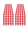 Red & White Cotton (13 x 120) checkered  6 or 8 seater Table Runner
