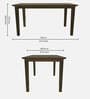 Luster 4 Seater Dining Table In Natural Finish