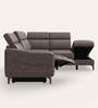 Luster Leatherette L Shape Motoized Recliner In Granite Colour