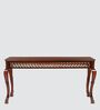 Lustrous Solid Wood Console Table in Brown Colour