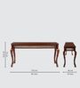 Lustrous Solid Wood Console Table in Brown Colour