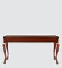 Lustrous Solid Wood Console Table in Brown Colour