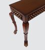 Lustrous Solid Wood Console Table in Brown Colour
