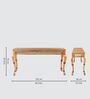 Lustrous Solid Wood Console Table in Teak Colour