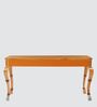 Lustrous Solid Wood Console Table in Teak Colour