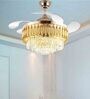 LUXAIRE LUX SLR0004 Black Chandelier Fan with Remote