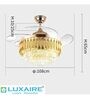 LUXAIRE LUX SLR0004 Black Chandelier Fan with Remote