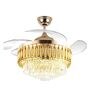 LUXAIRE LUX SLR0004 Black Chandelier Fan with Remote