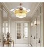 LUXAIRE LUX SLR0004 Black Chandelier Fan with Remote