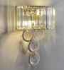 Luxe Crystal Wall Light   Elegant Droplet Design with Reflective Finish