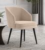 Luxe Curve Accent Dining Chair In Ivory Colour