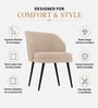 Luxe Curve Accent Dining Chair In Ivory Colour