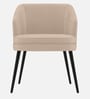 Luxe Curve Accent Dining Chair In Ivory Colour