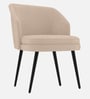 Luxe Curve Accent Dining Chair In Ivory Colour