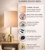 Luxe Dome Gold Table Lamp with Fabric Drum Shade