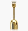 Luxe Dome Gold Table Lamp with Fabric Drum Shade