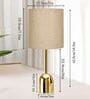 Luxe Dome Gold Table Lamp with Fabric Drum Shade
