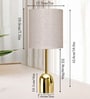 Luxe Dome Gold Table Lamp with Fabric Drum Shade