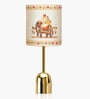 Luxe Dome Gold Table Lamp with Indian Art Shade